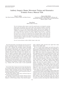 Auditory Imagery Shapes Movement Timing and Kinematics