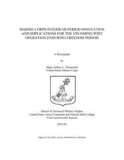 marine corps interwar period innovation and