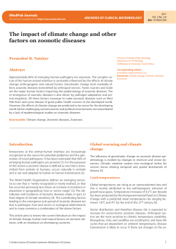 The impact of climate change and other factors on zoonotic diseases