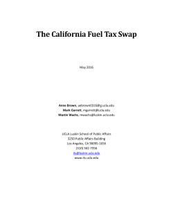 The California Fuel Tax Swap - UCLA Institute of Transportation