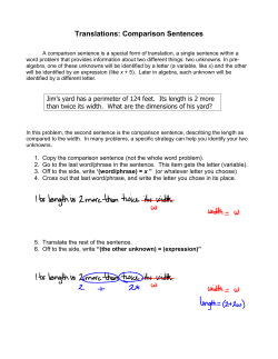 Comparison sentences are special forms of translations