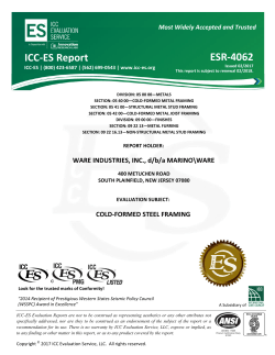 ESR-4062 - Ware Industries, Inc. (dba Marino\WARE) - ICC-ES
