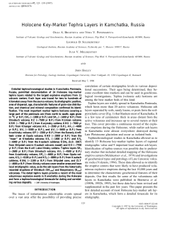 Holocene Key-Marker Tephra Layers in Kamchatka, Russia