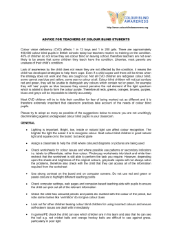 Advice for teachers of colour blind students