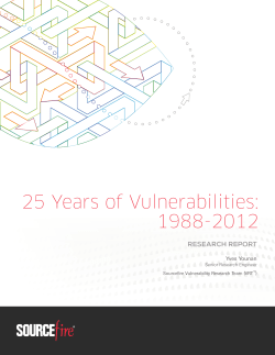 25 Years of Vulnerabilities: 1988-2012