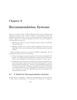 Recommendation Systems