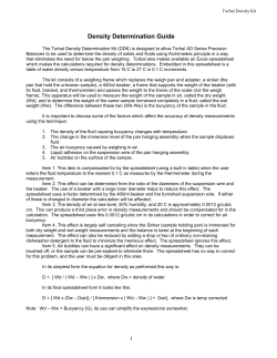 Density Determination Guide