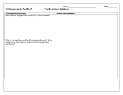 The Masque of the Red Death Text Dependent Questions