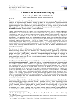 Elizabethan Construction of Kingship