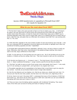 Q Results - The Excel Addict