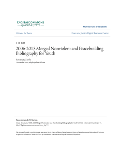 2006-2015 Merged Nonviolent and Peacebuilding Bibliography for