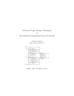 Advanced Logic Design Techniques in Asynchronous Sequential