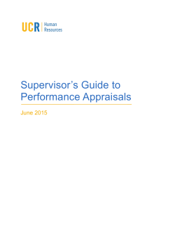 Supervisor`s Guide to Performance Appraisals