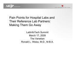 Pain Points for Hospital Labs and Their Reference Lab Parteners