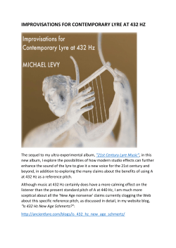 IMPROVISATIONS FOR CONTEMPORARY LYRE AT 432 HZ