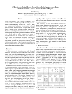 A Multidecade Polar Climate Record from Radar Scatterometer Data