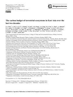 The carbon budget of terrestrial ecosystems in