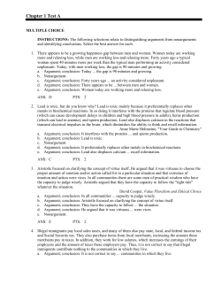 Chapter 1 Test A - Culinary Chronicles