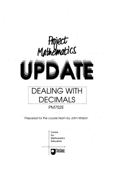 PM752E: Dealing with decimals