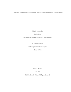 The Cycling and Recycling of the Arthurian Myth in Alfred Lord