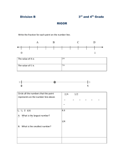 Division B 3rd and 4th Grade RIGOR A     B     C     D 0 1 &frac14; &frac12; 5 4/4