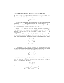 Implicit Differentiation (Rational Exponent Rule)