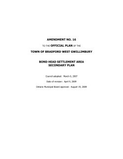 AMENDMENT NO. 16 TO THE OFFICIAL PLAN OF THE TOWN OF