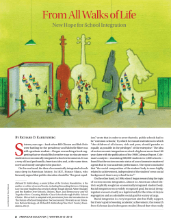 From All Walks of Life: New Hope for School Integration, By Richard