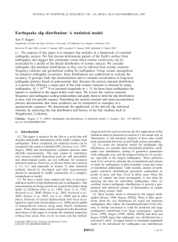 Earthquake slip distribution: A statistical model