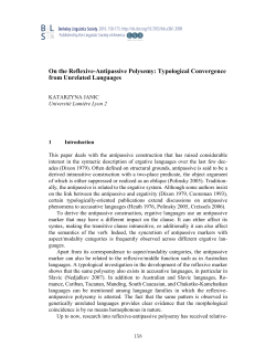 On the Reflexive-Antipassive Polysemy