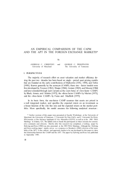 AN EMPIRICAL COMPARISON OF THE CAPM AND THE APT IN