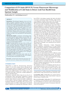 Comparison of ZN Stain (RNTCP) Versus Fluorescent Microscopy