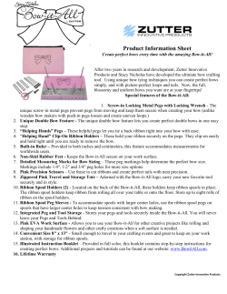Product Information Sheet - Bind-it-All