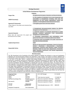 1 Strategy Document United Nations Development
