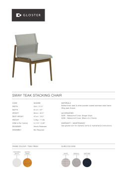 sway teak stacking chair gloster gloster