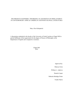 THE PRESENT ELSEWHERE: THEORIZING AN AESTHETICS OF
