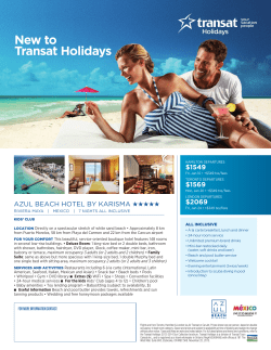 New to Transat Holidays