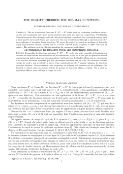 the duality theorem for min-max functions