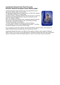 Lieutenant-General Jean-Paul Perruche, Director