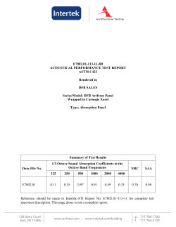 ArtForm Acoustical Testing