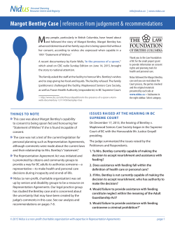 Detailed Analysis - Nidus Personal Planning Resource Centre and