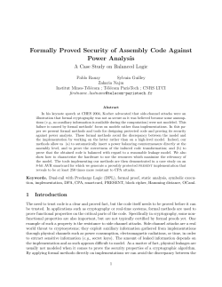 Formally Proved Security of Assembly Code Against Power Analysis