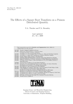 The Effects of a Square Root Transform on a Poisson
