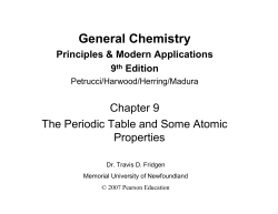 General Chemistry - Memorial University