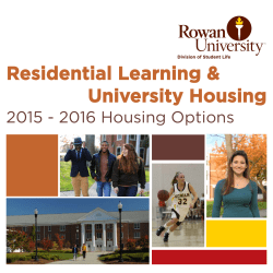 Residential Learning and University Housing | Rowan University