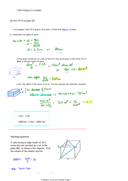 1 ml = 1 cm3 1000 ml = 1 liter = 1000 cm3 Go over # 24 on page 261