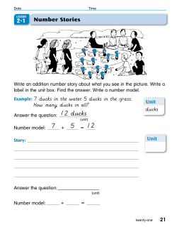 Unit 2 Addition and Subtraction Facts