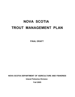 Trout Management Plan - Government of Nova Scotia