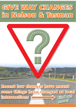 GIVE WAY CHANGES - Nelson City Council