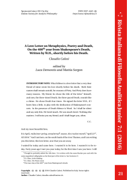 Rivista Italiana diF ilosofia Analitica Junior 7:1 (2016)